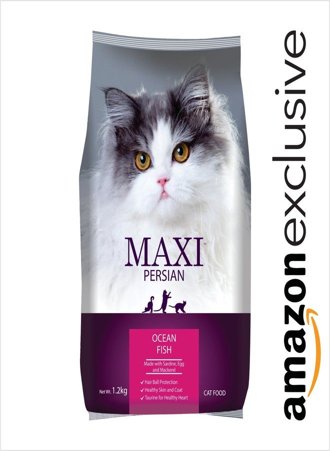 Maxi Persian All Lifstages Dry Cat Food, Ocean fish Flavor 1.2 kg (Buy 1 Get 1 Free ) Total 2.4 kg Pack - Image 2